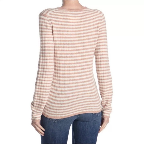 Madewell Collete Heather Carnation Womens Striped Sweater Knitted Size Small EUC - Picture 2 of 7